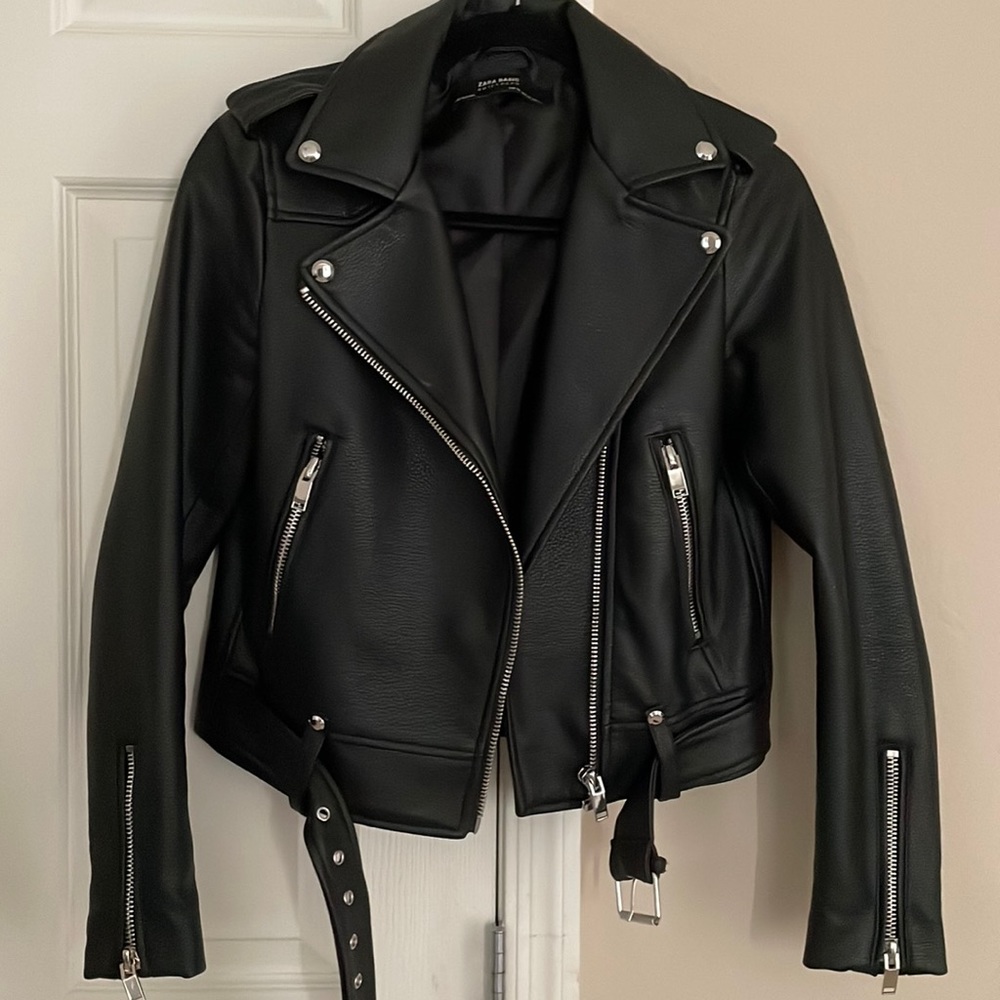 Zara Pebble Faux Leather Jacket